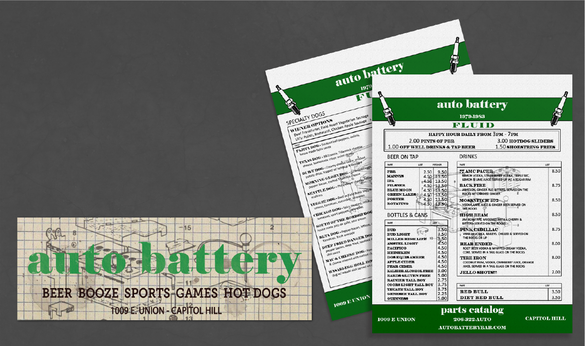 Auto Battery Promo & Menu